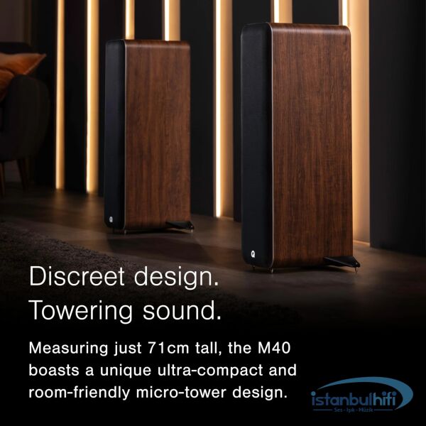 Q Acoustics M40 HD Kablosuz Aktif Hoparlör Seti Walnut