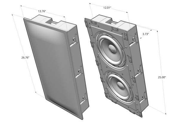 SVS 3000 Dual In-Wall 800W Duvar İçi Subwoofer Sistemi