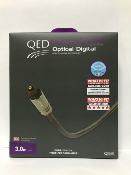 QED QE-6603 Performance Optical Graphite Optik Kablo 3 m