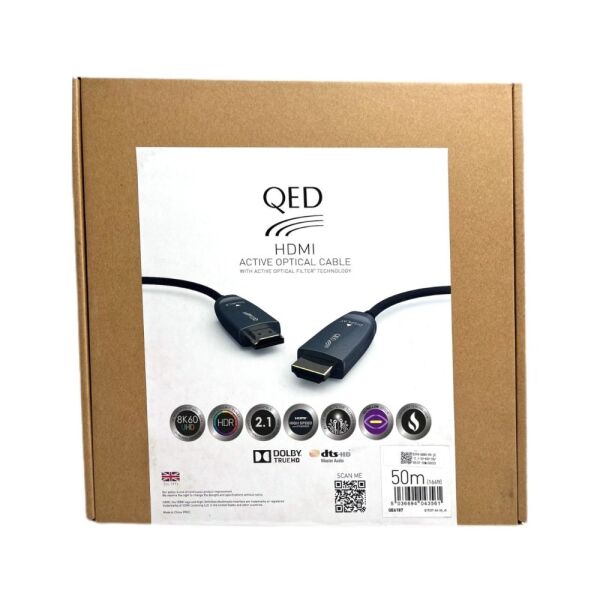 QED QE-6187 Performance Optical HDMI LSZH 50 m