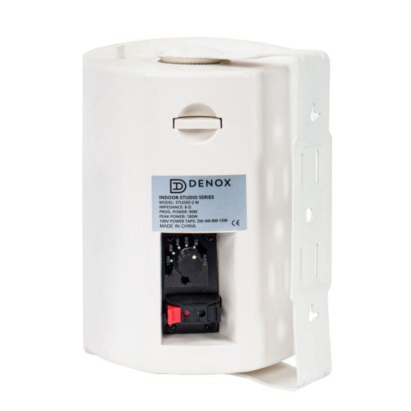 DENOX STUDIO-2 W 4'' 2 Yollu Kabin Tipi Hoparlör, 75-150 W, 8/100V (Beyaz)