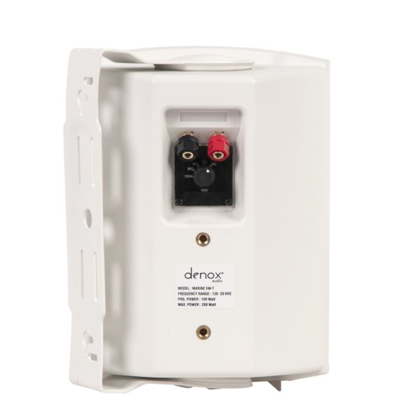 DENOX MARINE 5W-T 5'' Dış Ortam Sütun Hoparlör, 15/200W, 8/100V (Beyaz)
