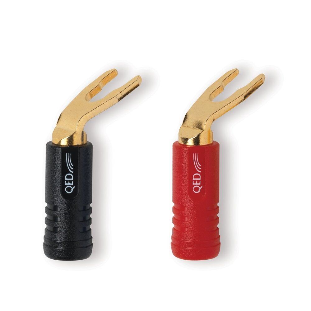 QED QE-1830 Airloc ABS Spade Konnektör (1 Kırmızı + 1 Siyah)