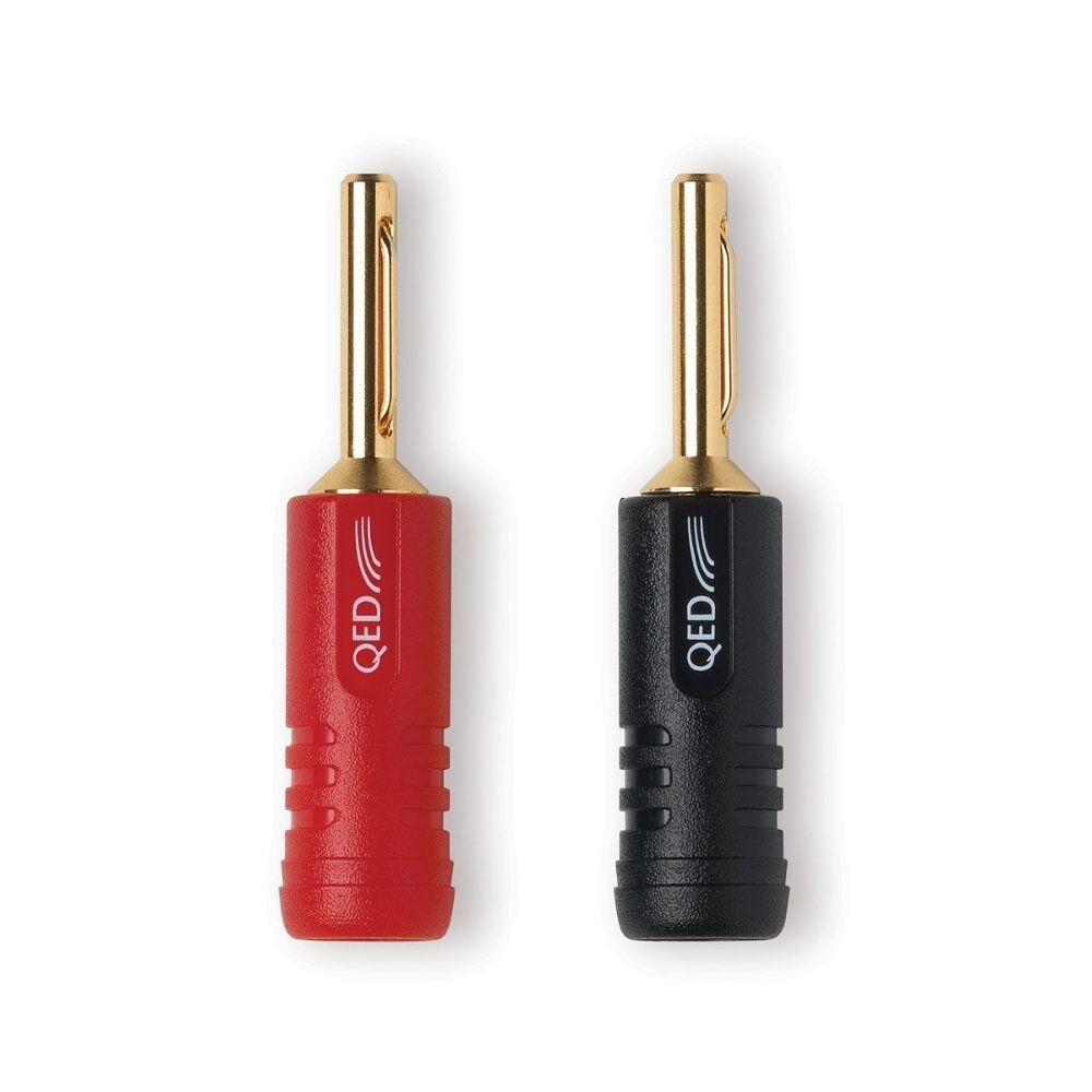 QED QE-1810 Airloc ABS 4mm Banana Konnektör (1 Kırmızı + 1 Siyah)