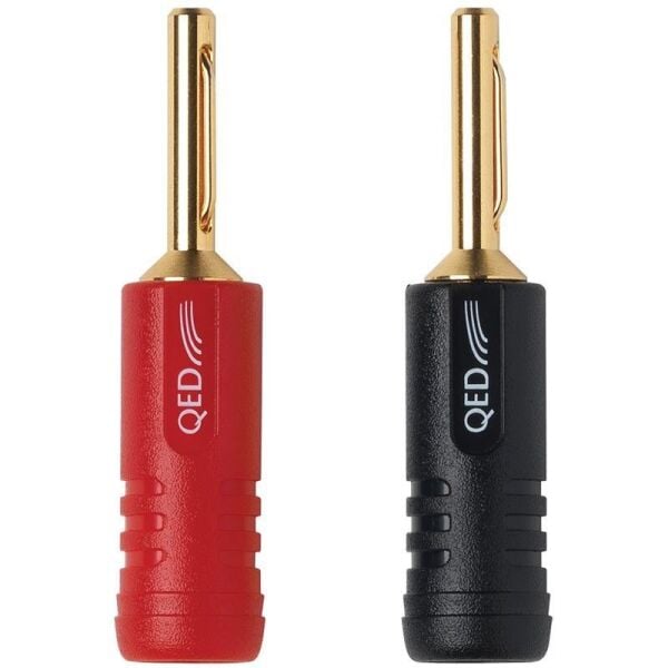 QED QE-1810 Airloc ABS 4mm Banana Konnektör (1 Kırmızı + 1 Siyah)