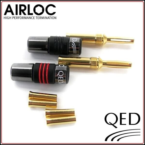 QED QE-1910 Airloc Metal 4mm Banana Konnektör (Adet)