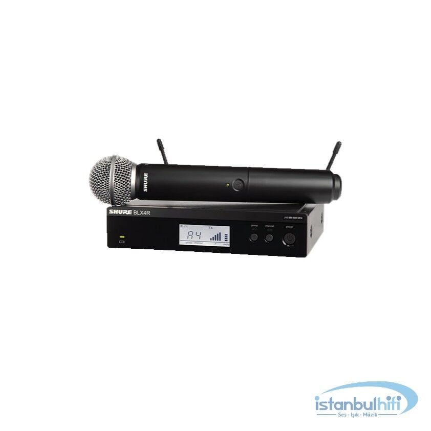 Shure BLX24RE/SM58 Rack Alıcılı Kablosuz El Mikrofonu Sistemi (H8E)