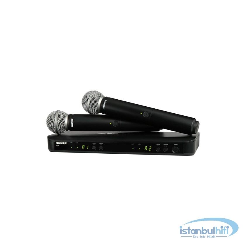Shure BLX288/SM58 Çift Kablosuz El Mikrofonu Sistemi