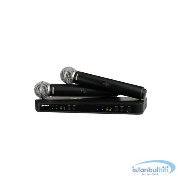 Shure BLX288/SM58 Çift Kablosuz El Mikrofonu Sistemi
