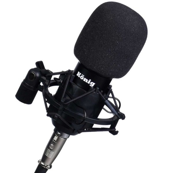 KÖNİG K-CM 800 CONDENSER STÜDYO KARAOKE KAYIT MİKROFONU SİYAH