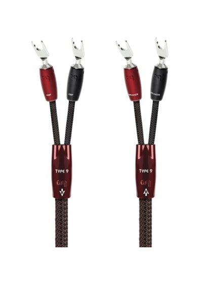 AudioQuest Type 9 Hoparlör Kablosu 2,5 m (Çift, Banana Uçlu)