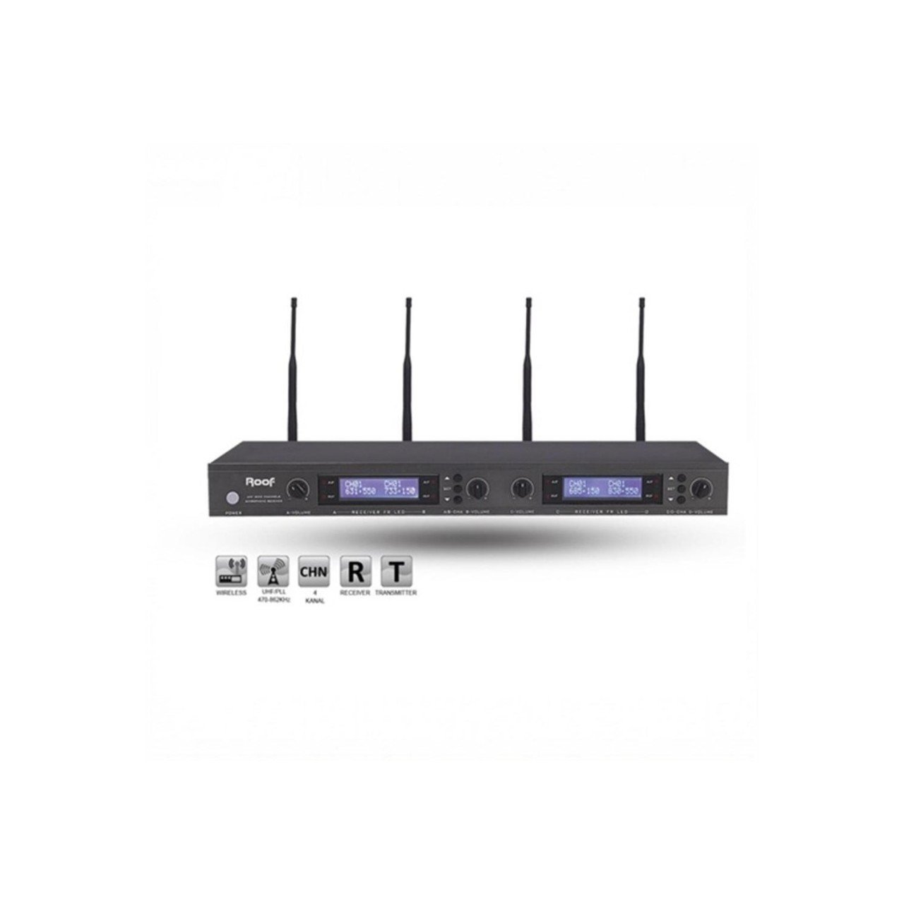 ROOF R-4000 Telsiz Alıcı 4 Kanal 4 Anten