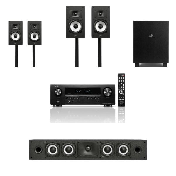 Hazır Ev Sineması Seti 2: Denon AVR-S670H + Polk Audio MONITOR XT 5.1
