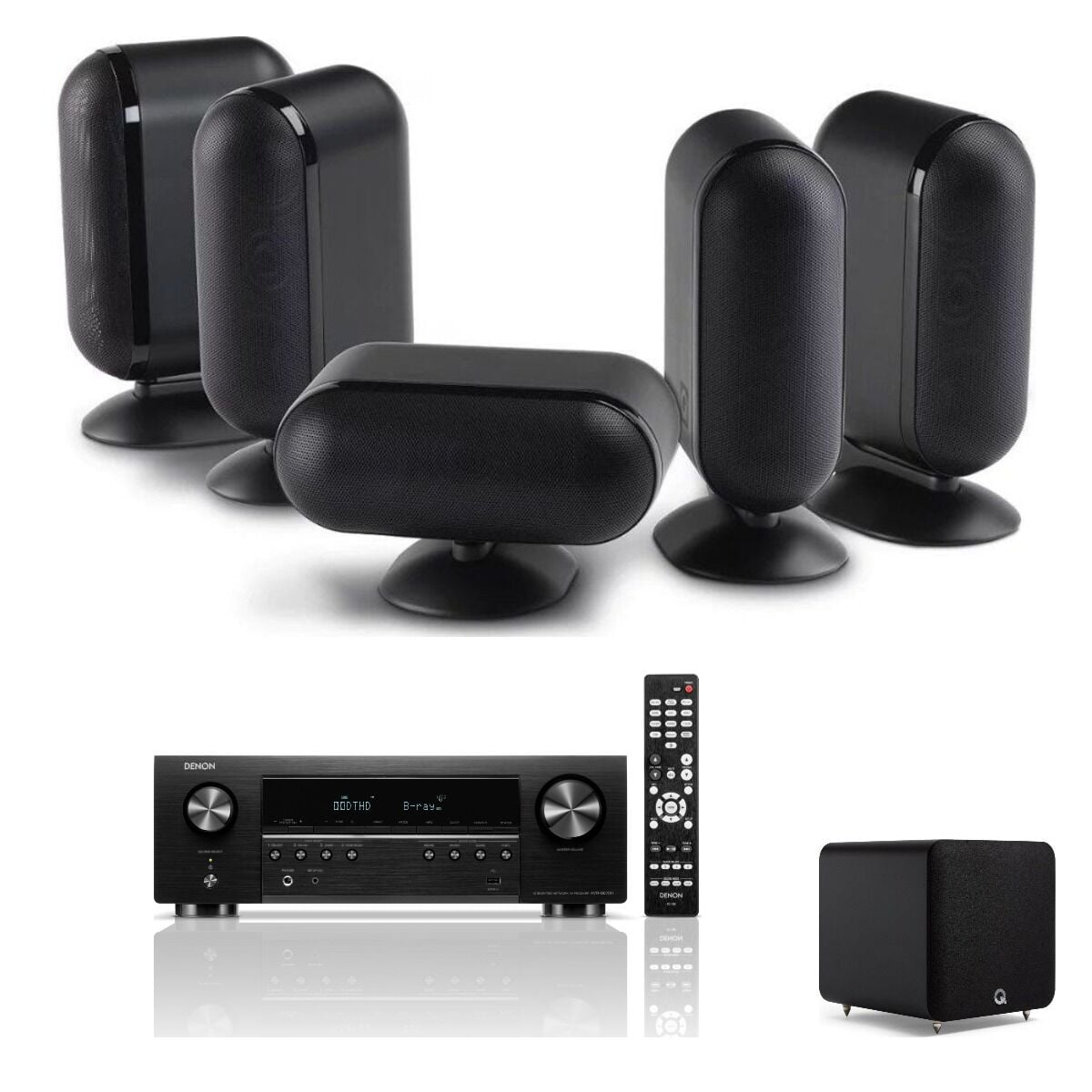 Hazır Ev Sineması Seti 3: Denon AVR-S670H + Q Acoustics Q7000i 5.0 + Q SUB 80