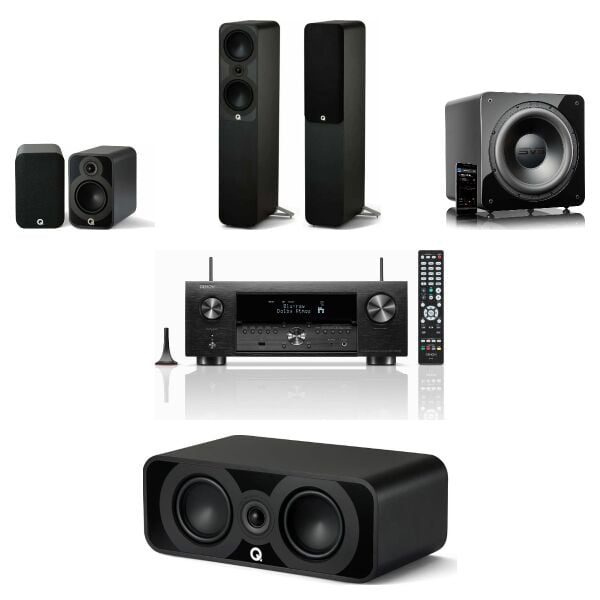 Hazır Ev Sineması Seti 6: Denon AVC-X4800H + Q Acoustics 5000 5.1 + SVS SB-2000 PRO