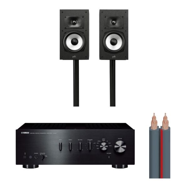 Hazır Stereo Set 4: Yamaha A-S301 + Polk Audio MONITOR XT20 + AudioQuest X-2 Kablo
