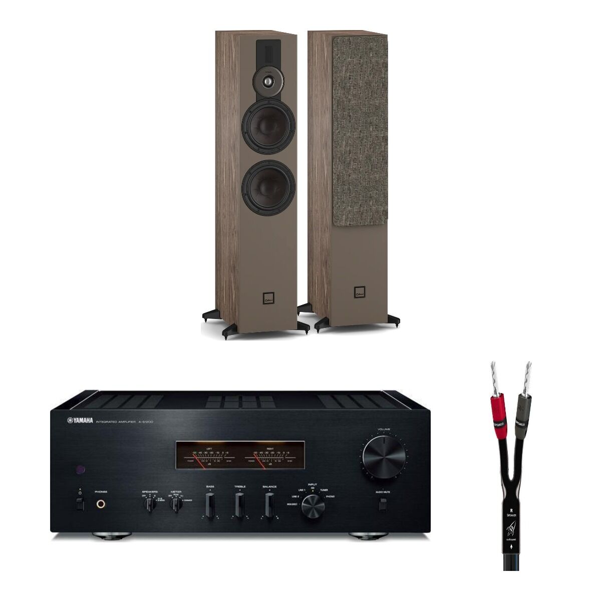 Hazır Stereo Set 10: Yamaha A-S1200 + DALI SONIK 7 + AudioQuest Rocket 22 Kablo