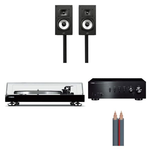Hazır Pikaplı Set 1: Yamaha TT-S303 + Yamaha A-S301 + Polk Audio MONITOR XT20 + AudioQuest X-2 Kablo