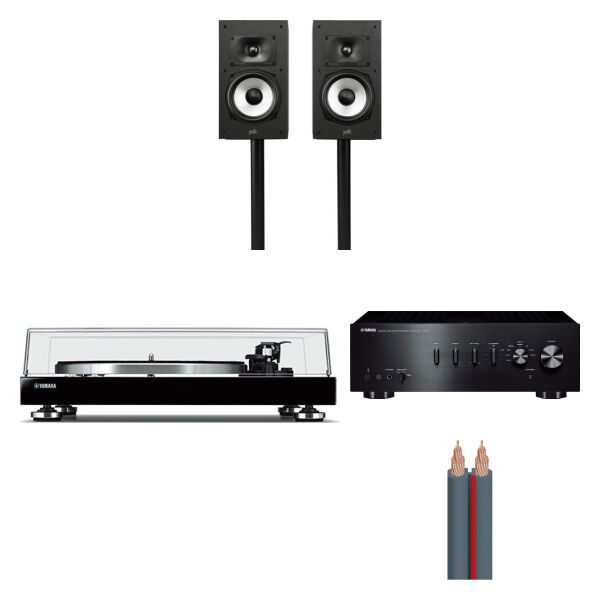 Hazır Pikaplı Set 1: Yamaha TT-S303 + Yamaha A-S301 + Polk Audio MONITOR XT20 + AudioQuest X-2 Kablo