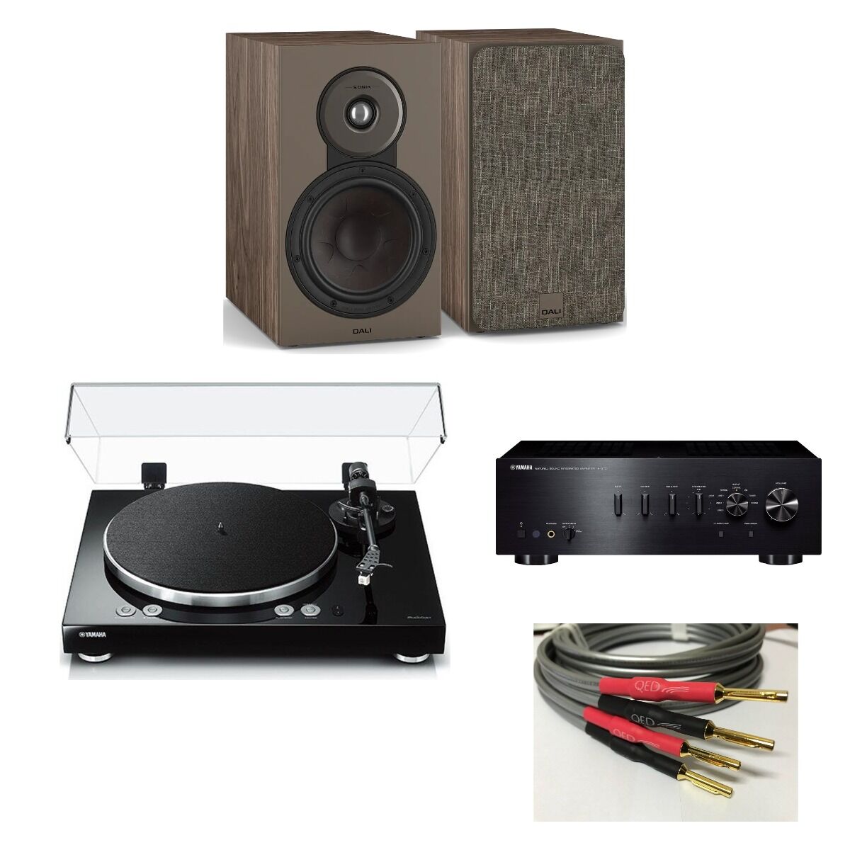Hazır Pikaplı Set 4: Yamaha TT-N503 + Yamaha A-S701 + DALI SONIK 3 + QED XT-40i Kablo