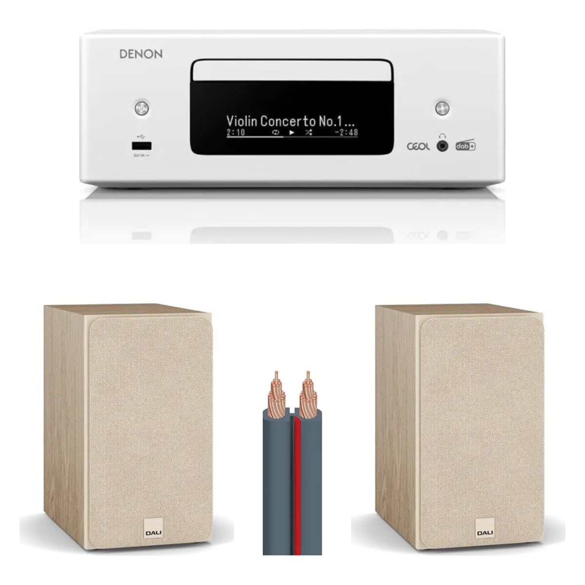 Hazır Stereo Set 13: Denon CEOL RCD-N12 + DALI SONIK 3 + AudioQuest X-2 Kablo