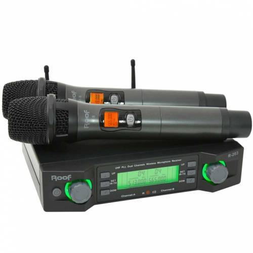 ROOF R-203 E-E 2 KANAL UHF TELSİZ MİKROFON