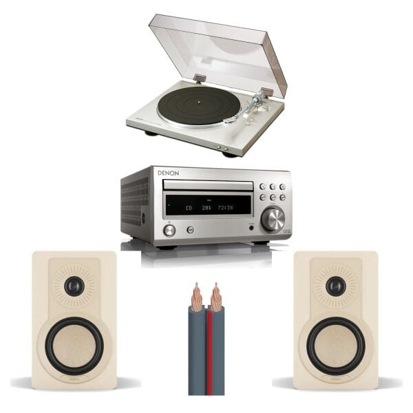 Hazır Pikaplı Set 5: Denon DP-300F + Denon RCD-M41 + DALI KUPID + AudioQuest X-2 Kablo