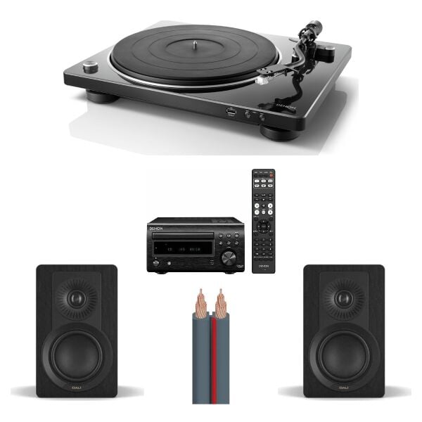 Hazır Pikaplı Set 6: Denon DP-450USB + Denon RCD-M41 + DALI KUPID + AudioQuest X-2 Kablo