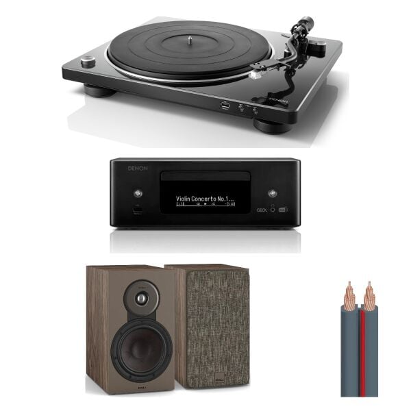 Hazır Pikaplı Set 8: Denon DP-450USB + Denon CEOL RCD-N12 + DALI SONIK 3 + AudioQuest X-2 Kablo