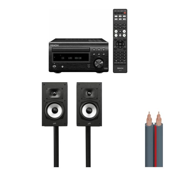 Hazır Stereo Set 15: Denon RCD-M41 + Polk Audio MONITOR XT20 + AudioQuest X-2 Kablo