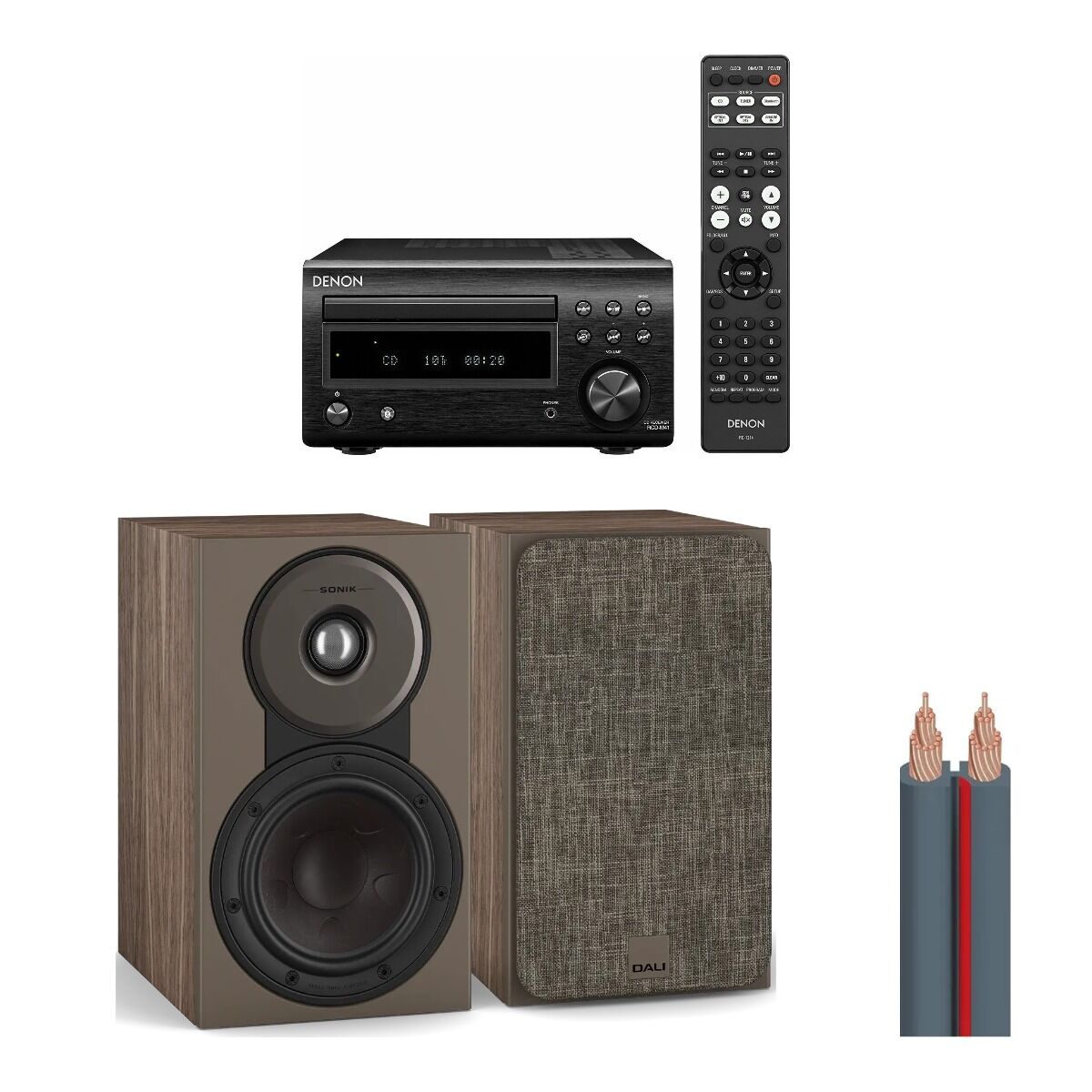 Hazır Stereo Set 17: Denon RCD-M41 + DALI SONIK 1 + AudioQuest X-2 Kablo