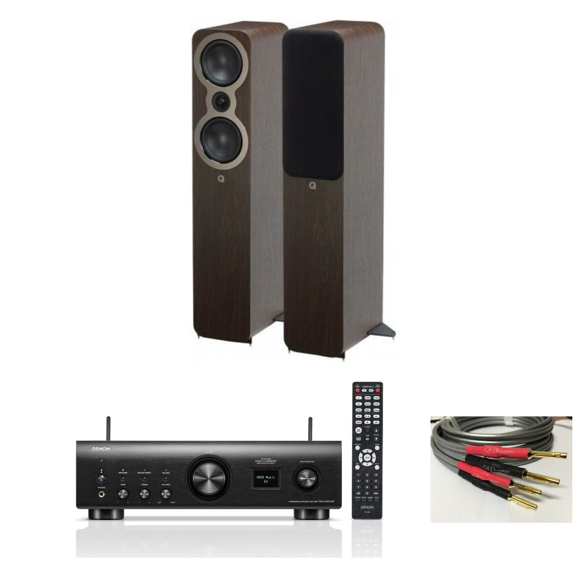 Hazır Stereo Set 19: Denon PMA-900HNE + Q Acoustics 3050c + QED XT-40i Kablo