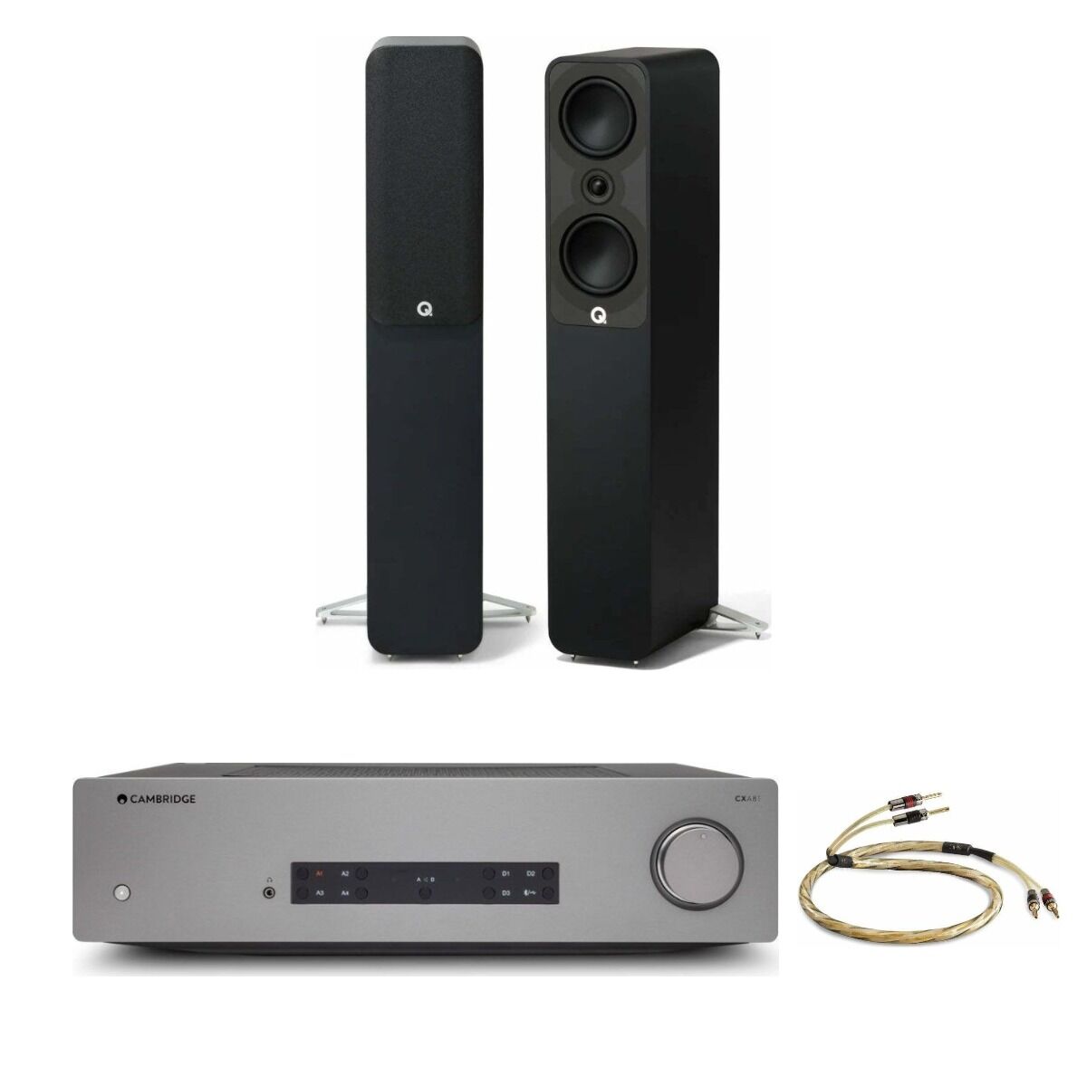 Hazır Stereo Set 20: Cambridge Audio CXA81 + Q Acoustics 5040 + QED Golden Anniversary XT Kablo