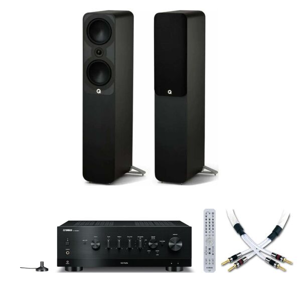 Hazır Stereo Set 21: Yamaha R-N1000A + Q Acoustics 5050 + QED Genesis Silver Spiral Kablo