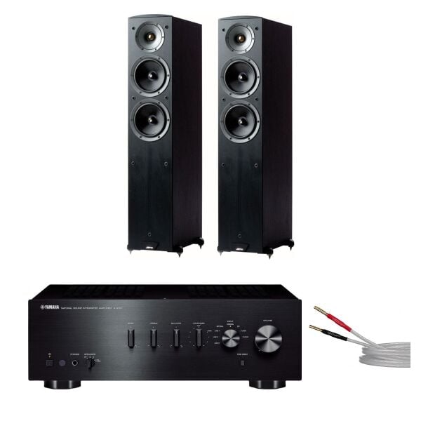Hazır Stereo Set 23: Yamaha A-S301 + Jamo C605 MKII + QED XT-25 Kablo