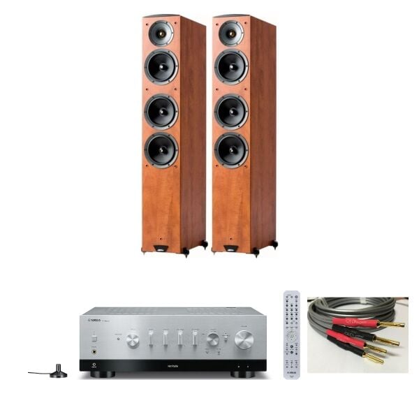 Hazır Stereo Set 25: Yamaha R-N800A + Jamo C607 MKII + QED XT-40i Kablo