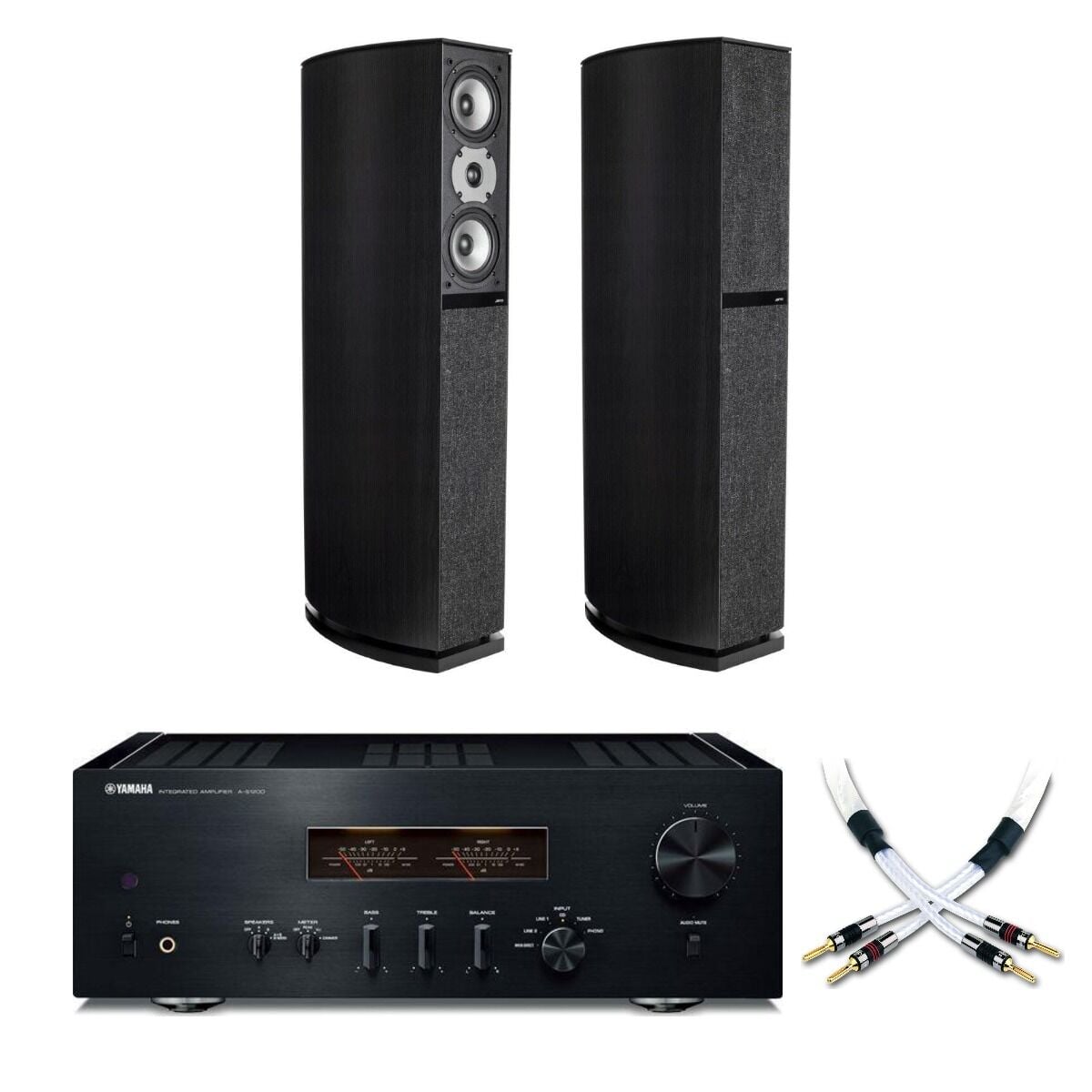 Hazır Stereo Set 28: Yamaha A-S1200 + Jamo D590 SE + QED Genesis Silver Spiral Kablo