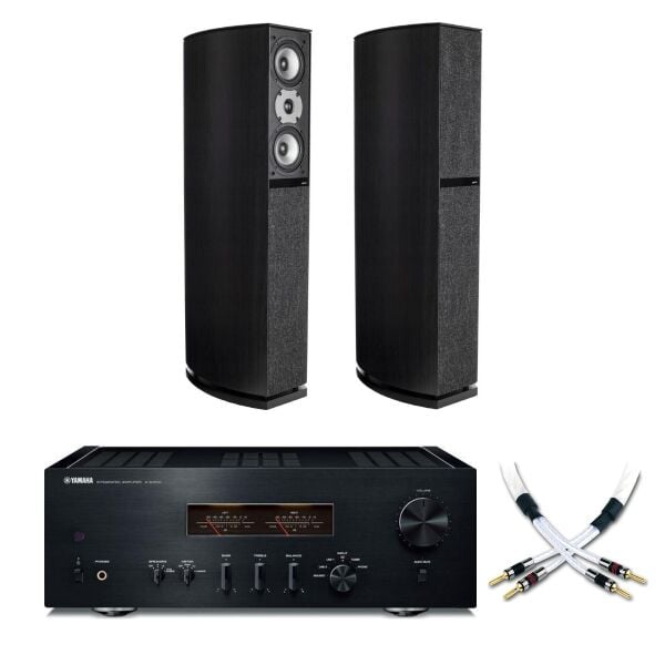Hazır Stereo Set 28: Yamaha A-S1200 + Jamo D590 SE + QED Genesis Silver Spiral Kablo