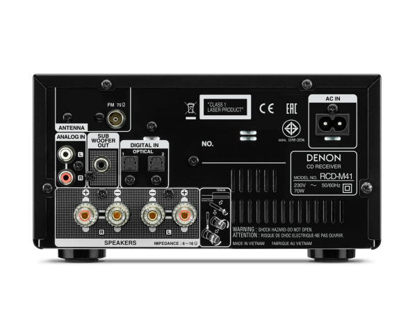 Denon RCD-M41 Micro Hi-Fi CD ve Bluetooth Receiver Gümüş