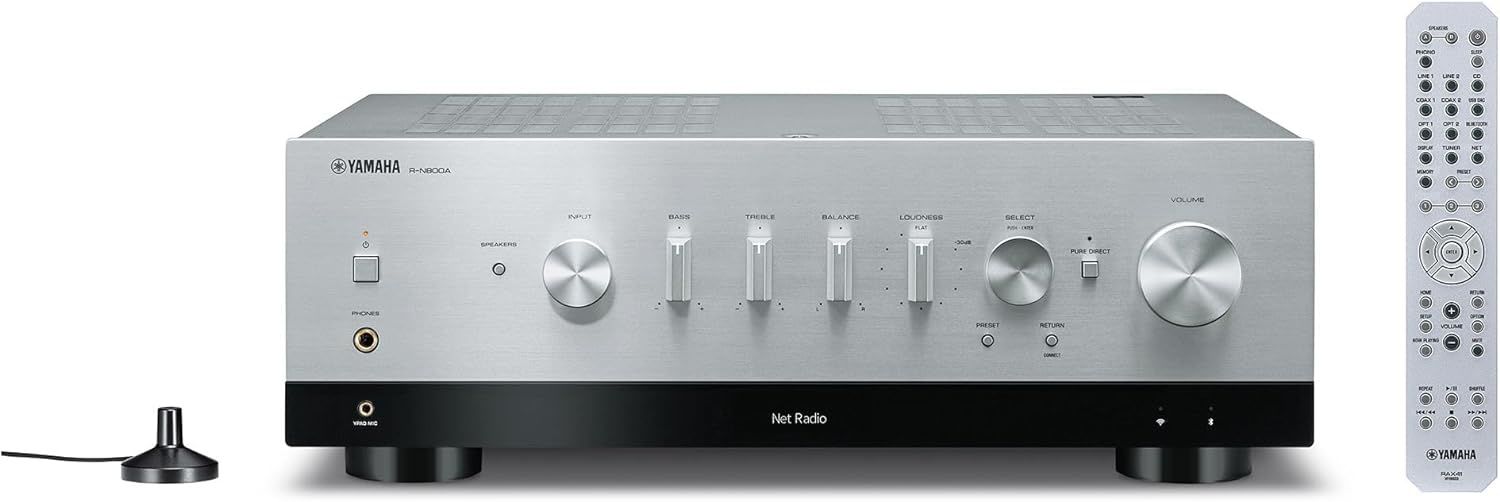 Yamaha R-N800A MusicCast Network Stereo Receiver Gümüş