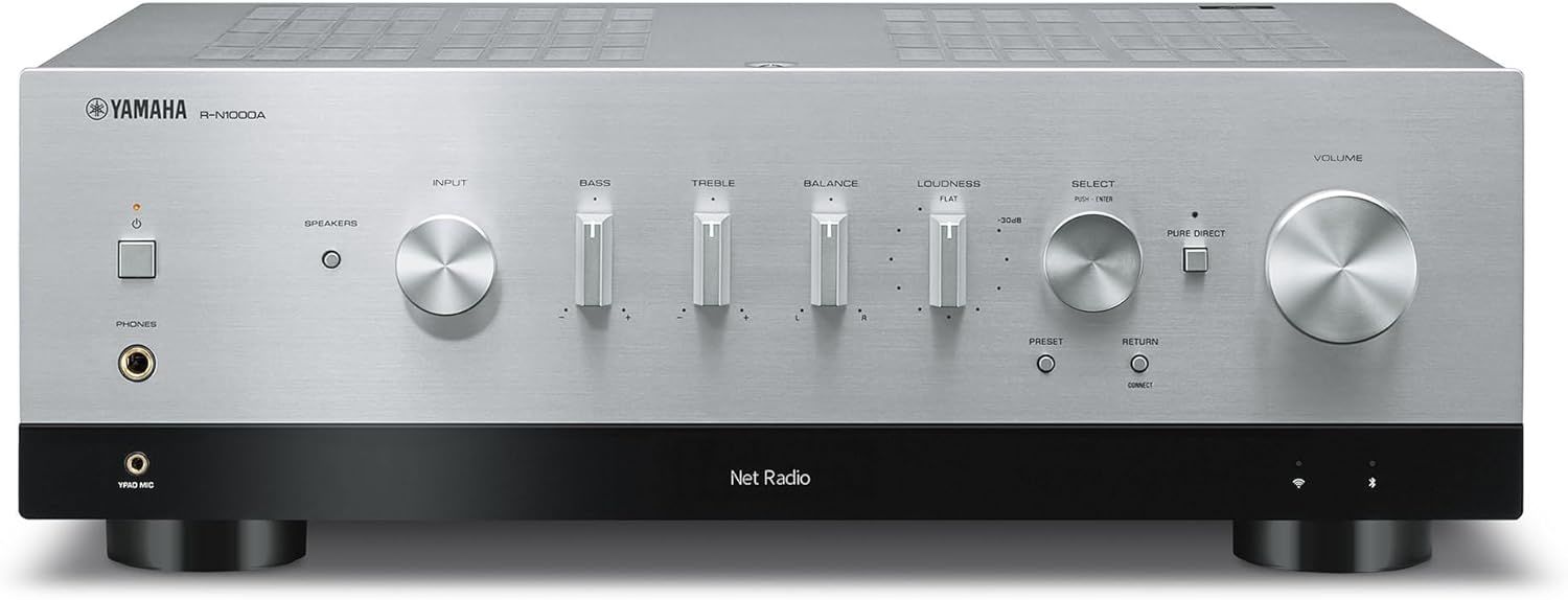 Yamaha R-N1000A MusicCast Network Stereo Receiver Gümüş