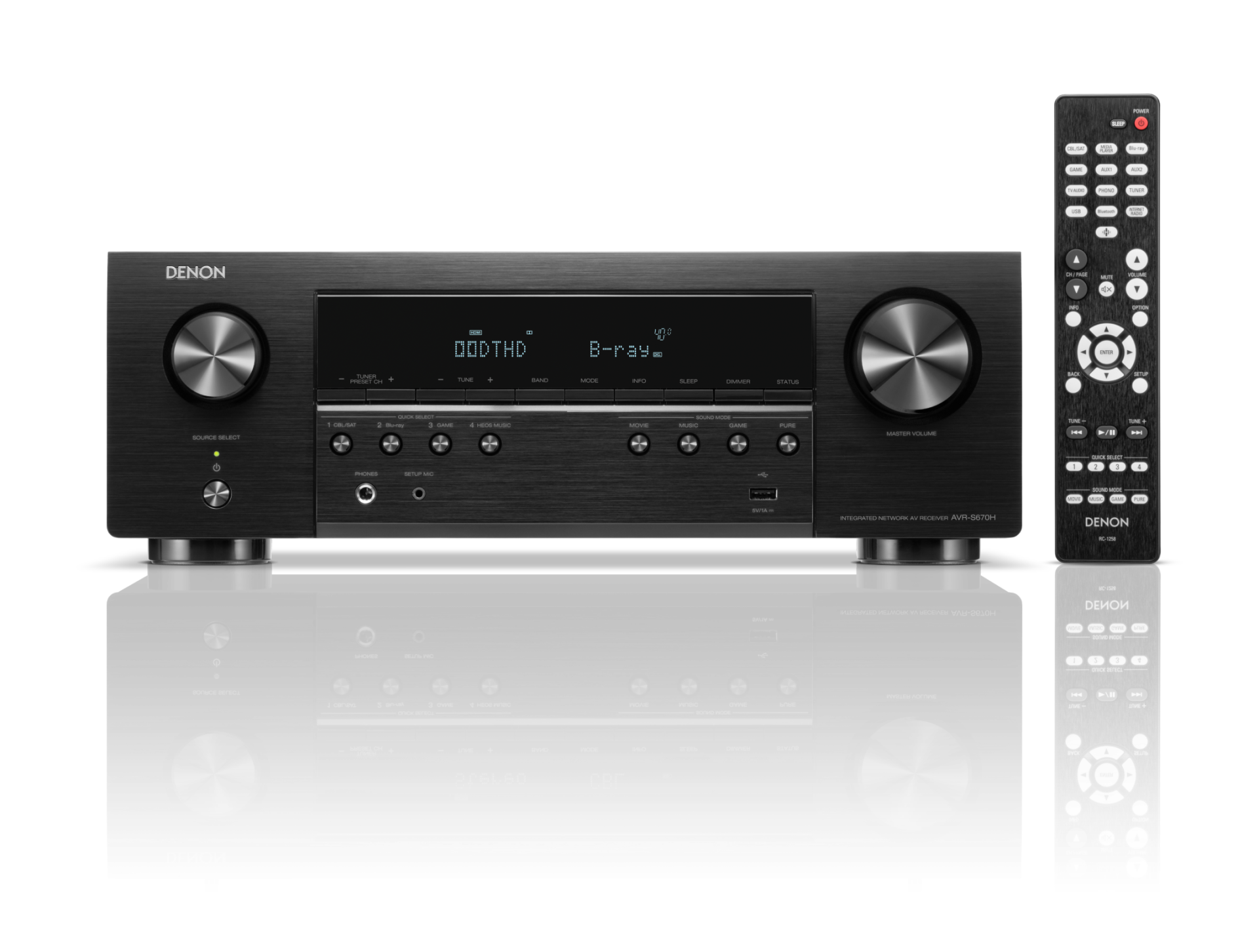 Denon AVR-S670H 5.2 Kanal 8K AV Receiver HEOS
