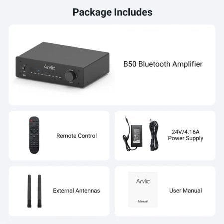 Arylic B50 Bluetooth Stereo Amplifikatör (Audio Transmitter)