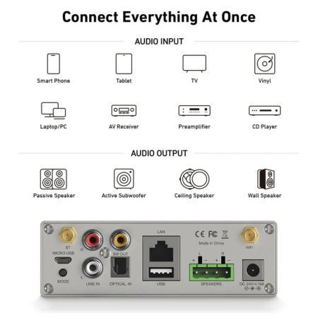 Arylic A50+ 2x50W Streaming Amplifikatör
