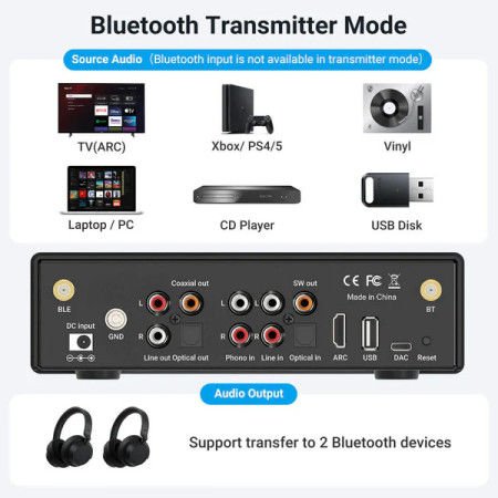 ARYLİC BP 50BLUETOOTH PRE AMPLİFİER WİTH ESS ES9023P DAC