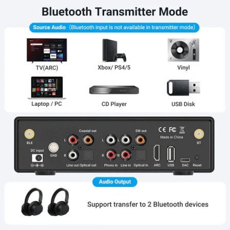 ARYLİC BP 50BLUETOOTH PRE AMPLİFİER WİTH ESS ES9023P DAC