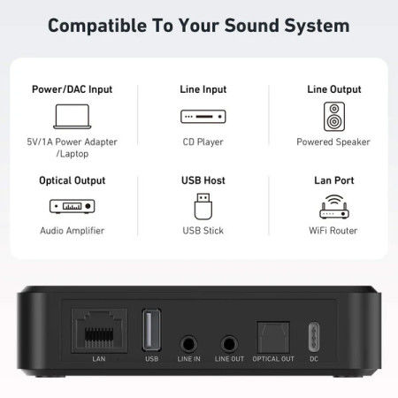 ARYLİC S10+ WİFİ MUSİC STREAMER